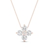 0.25 CT. T.W. Quad Diamond Flower Pendant in 10K Rose Gold