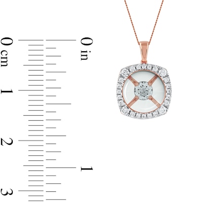 0.25 CT. T.W. Quad Diamond Flower Pendant in 10K Rose Gold