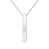 Engravable Pillar Vertical Bar Pendant in Sterling Silver (1 Image)