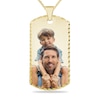 Thumbnail Image 0 of Extra-Large Engravable Photo Diamond-Cut Dog Tag Pendant in 10K White or Yellow Gold (1 Image and 4 Lines) - 22"