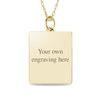 Thumbnail Image 2 of Engravable Roman Numeral Date Rectangular Pendant in 10K White, Yellow, or Rose Gold (1 Date and 1-3 Lines)