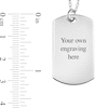 Luxe Finish Large Engravable Black and White Photo Dog Tag Pendant in Sterling Silver (1 Image and 3 Lines)