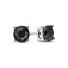 Men's 1.50 CT. T.W. Black Diamond Solitaire Stud Earrings in 10K White Gold (I3)