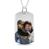 Thumbnail Image 2 of Photo and QR Code Reversible Dog Tag Pendant in Sterling Silver (1 Message and Image)