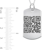 Thumbnail Image 3 of Photo and QR Code Reversible Dog Tag Pendant in Sterling Silver (1 Message and Image)