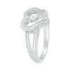 Thumbnail Image 1 of Diamond Accent Heart Open Split Shank Ring in Sterling Silver