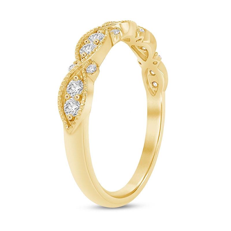 0.25 CT. T.W. Diamond Vintage-Style Anniversary Band in 10K Gold