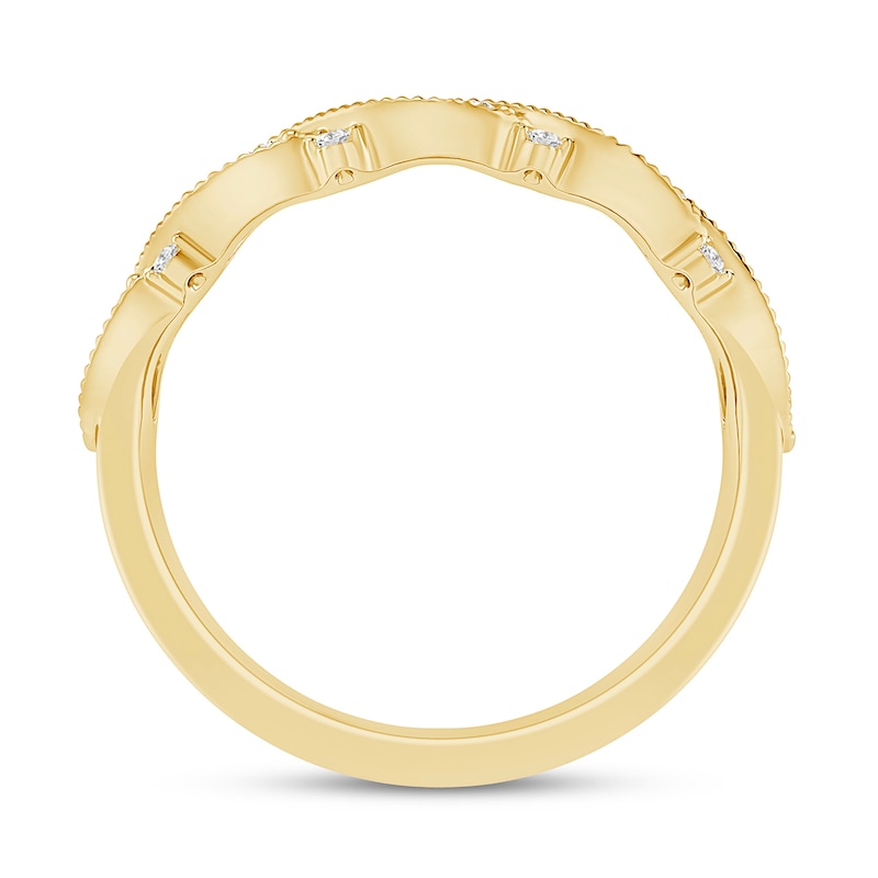 0.25 CT. T.W. Diamond Vintage-Style Anniversary Band in 10K Gold