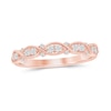 Thumbnail Image 0 of 0.25 CT. T.W. Diamond Vintage-Style Anniversary Band in 10K Rose Gold