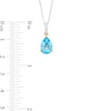 Thumbnail Image 2 of Pear-Shaped Swiss Blue Topaz Solitaire with Rope-Textured Bail Pendant in Sterling Silver and 10K Gold