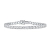 Thumbnail Image 0 of Men's 5.0mm White Lab-Created Sapphire Tennis Bracelet in Sterling Silver - 8.5"