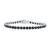 Men's 5.0mm Black Spinel Tennis Bracelet in Sterling Silver - 8.5"