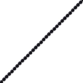 Men's 5.0mm Black Spinel Tennis Bracelet in Sterling Silver - 8.5"