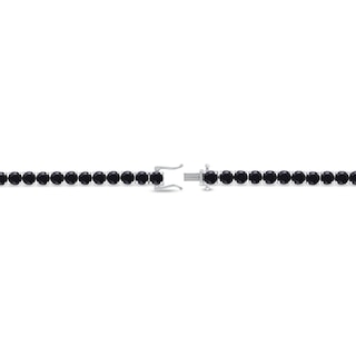 Men's 5.0mm Black Spinel Tennis Bracelet in Sterling Silver - 8.5"