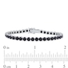 Men's 5.0mm Black Spinel Tennis Bracelet in Sterling Silver - 8.5"