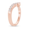 0.25 CT. T.W. Diamond Chevron Anniversary Band in 10K Rose Gold