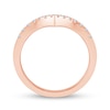 Thumbnail Image 2 of 0.25 CT. T.W. Diamond Chevron Anniversary Band in 10K Rose Gold