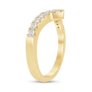 0.23 CT. T.W. Diamond Chevron Anniversary Band in 10K Gold