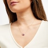 Thumbnail Image 1 of Pear-Shaped and Cushion-Cut Amethyst Toi et Moi Necklace in 10K Gold