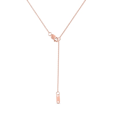 5.0mm Opal and 0.07 CT. T.W. Diamond Frame Heart Necklace in 10K Rose Gold