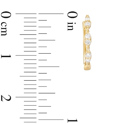 0.085 CT. T.W. Marquise-Shaped Multi-Diamond Trio Hoop Earrings in 10K Gold