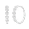 0.50 CT. T.W. Heart-Shaped Multi-Diamond Frame Hoop Earrings in 10K White Gold