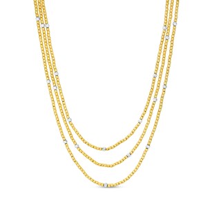 14k gold double layered chain necklace - VUE by SEK