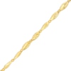 Thumbnail Image 1 of Diamond-Cut Alternating Oval Bead Chain Necklace in 18K Gold - 7.0&quot;