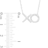 0.12 CT. T.W. Diamond "XO" Necklace in Sterling Silver - 18.5"