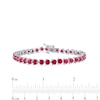 Thumbnail Image 3 of 4.0mm Lab-Created Ruby Tennis Bracelet in Sterling Silver - 7.25"
