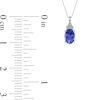 Thumbnail Image 4 of Oval Tanzanite and Diamond Accent Tri-Top Pendant in 10K White Gold