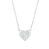 Thumbnail Image 0 of 0.07 CT. T.W. Multi-Diamond Heart Necklace in Sterling Silver