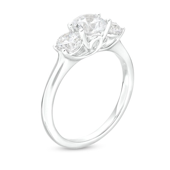 1.50 CT. T.W. Diamond Past Present Future® Engagement Ring in 14K White Gold