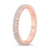 0.95 CT. T.W. Diamond Double Row Eternity Anniversary Band in 14K Rose Gold