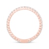 0.95 CT. T.W. Diamond Double Row Eternity Anniversary Band in 14K Rose Gold