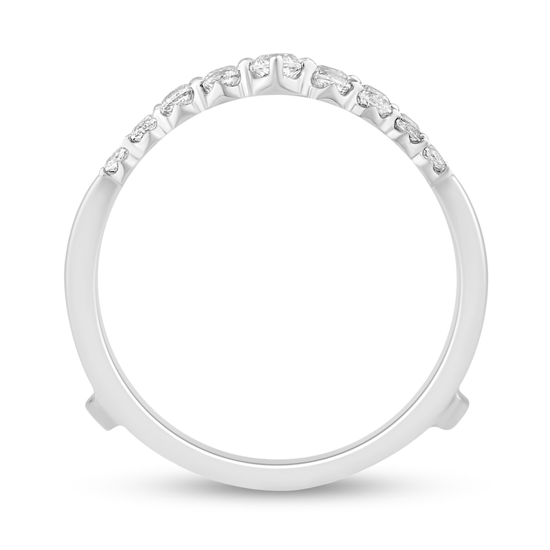 Main Image 3 of 0.45 CT. T.W. Diamond Graduated Contour Solitaire Enhancer in 14K White Gold