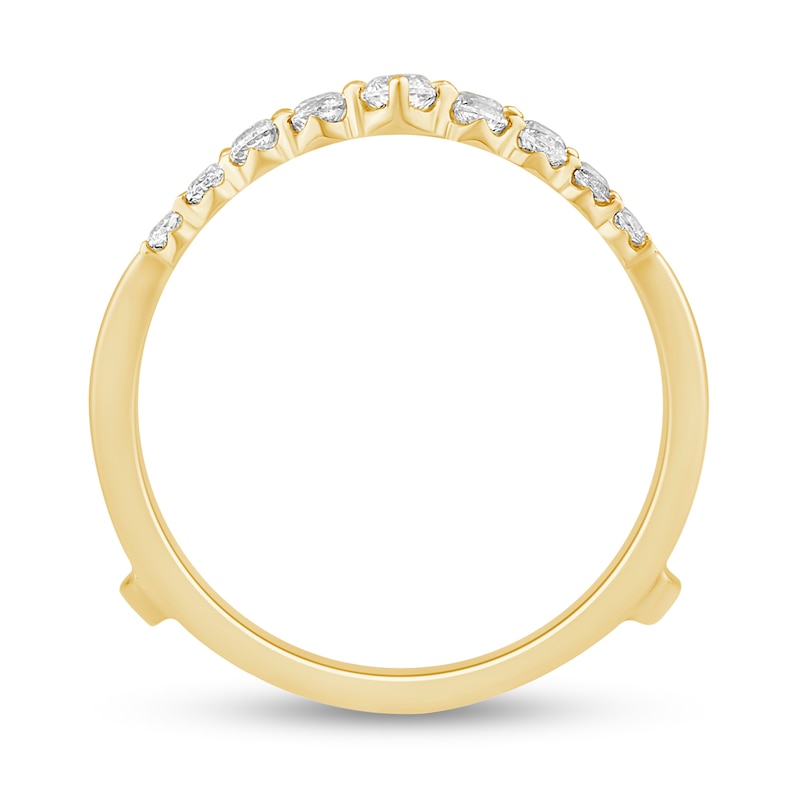 Main Image 3 of 0.45 CT. T.W. Diamond Graduated Contour Solitaire Enhancer in 14K Gold