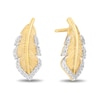 Enchanted Disney Pocahontas 0.085 CT. T.W. Diamond Feather Stud Earrings in 10K Gold