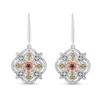 Thumbnail Image 0 of Disney Treasures Encanto Multi-Gemstone and 0.085 CT. T.W. Diamond Drop Earrings in Sterling Silver and 10K Rose Gold
