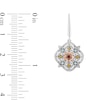 Thumbnail Image 2 of Disney Treasures Encanto Multi-Gemstone and 0.085 CT. T.W. Diamond Drop Earrings in Sterling Silver and 10K Rose Gold