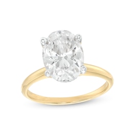 3.00 CT. Certified Oval Lab-Created Diamond Solitaire Engagement Ring in 14K Gold (F/SI2)