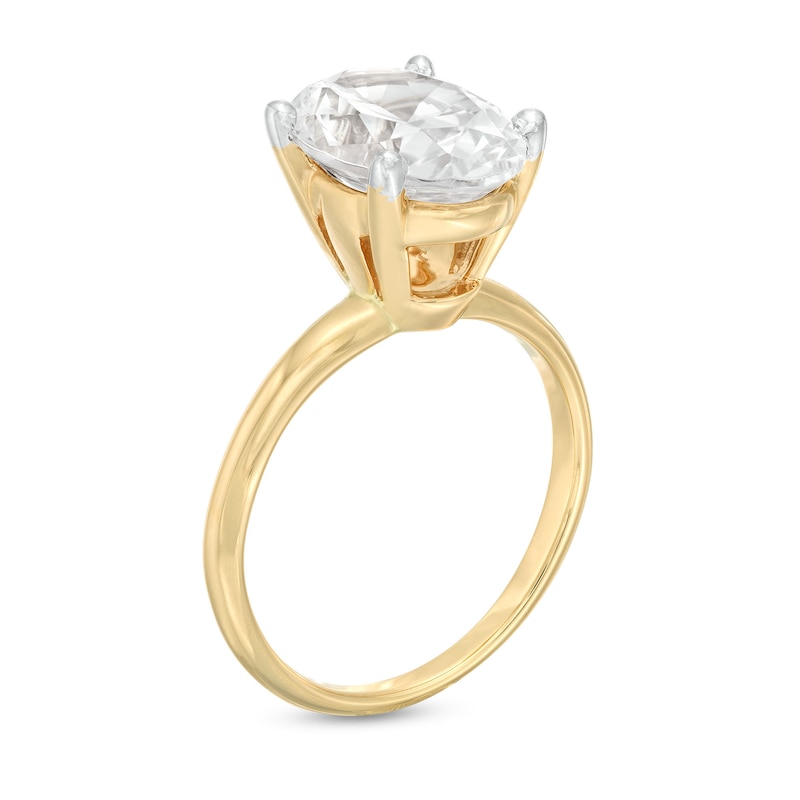 3.00 CT. Certified Oval Lab-Created Diamond Solitaire Engagement Ring in 14K Gold (F/SI2)|Peoples Jewellers