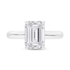 Thumbnail Image 2 of 3.00 CT. Certified Emerald-Cut Lab-Created Diamond Solitaire Engagement Ring in 14K White Gold (F/SI2)