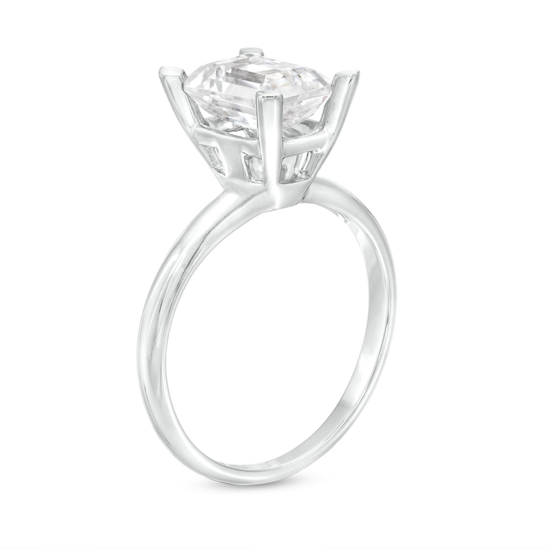 3.00 CT. Certified Emerald-Cut Lab-Created Diamond Solitaire Engagement Ring in 14K White Gold (F/SI2)|Peoples Jewellers