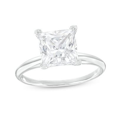 2.50 CT. Certified Princess-Cut Lab-Created Diamond Solitaire Engagement Ring in 14K Gold (F/SI2