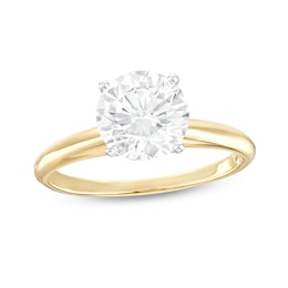 2.50 CT. Certified Lab-Created Diamond Solitaire Engagement Ring in 14K Gold (F/SI2)