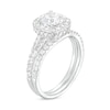 Thumbnail Image 2 of 1.80 CT. T.W. Certified Lab-Created Diamond Cushion Frame Split Shank Bridal Set in 14K White Gold (F/SI2)