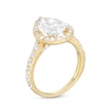 Thumbnail Image 2 of 4.00 CT. T.W. Certified Pear-Shaped Lab-Created Diamond Frame Engagement Ring in 14K Gold (F/SI2)