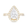 Thumbnail Image 3 of 4.00 CT. T.W. Certified Pear-Shaped Lab-Created Diamond Frame Engagement Ring in 14K Gold (F/SI2)