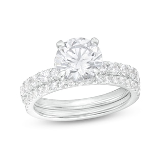 3.00 CT. T.W. Certified Lab-Created Diamond Bridal Set in 14K White Gold (F/SI2)